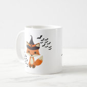 Cute Halloween Mug avec Fox et sorcière Casquette, (Devant gauche)
