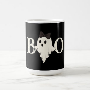 Cute Halloween Mug - "Boo" Ghost avec Bow