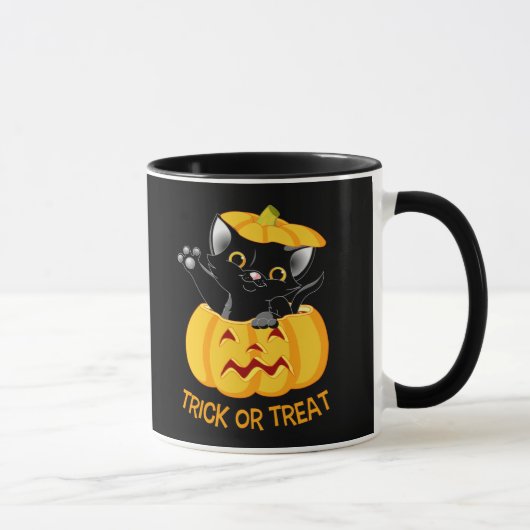 Cute Halloween mug chat noir personnalisé (Droite)
