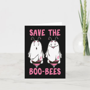 Cute Halloween Oktober Breast Cancer Awareness Sav Kaart