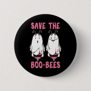 Cute Halloween Oktober Breast Cancer Awareness Sav Ronde Button 5,7 Cm