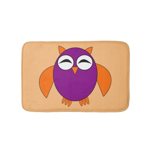 Cute Halloween Owl Bath Mat (Voorkant)