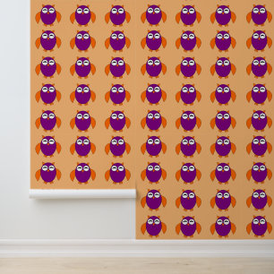 Cute Halloween Owl Behang