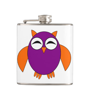 Cute Halloween Owl Flask Heupfles