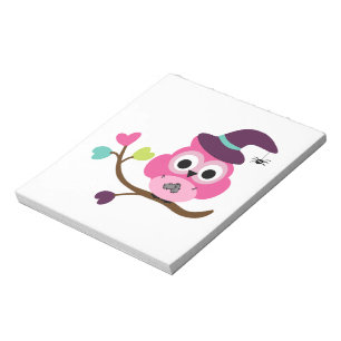 Cute Halloween Owl Notitieblok