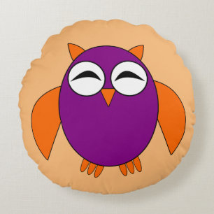 Cute Halloween Owl Pillow Rond Kussen