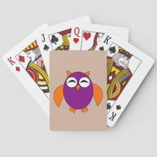 Cute Halloween Owl-spelkaarten Speelkaarten