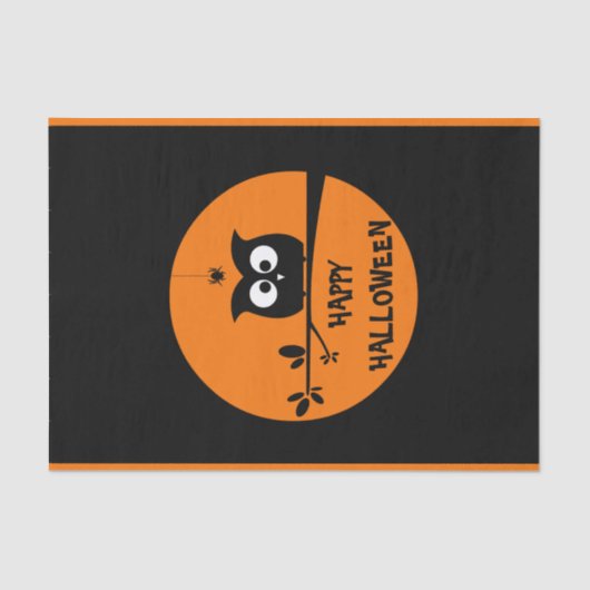 Cute Halloween Owl Tissuepapier (Voorkant)