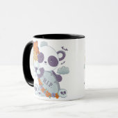 Cute Halloween Panda RIP crâne grave Halloween Mug (Devant gauche)