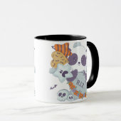 Cute Halloween Panda RIP crâne grave Halloween Mug (Devant droit)