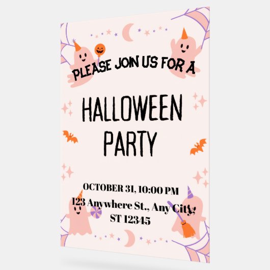Cute Halloween Party Invitation (Angle)