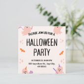 Cute Halloween Party Invitation (Debout devant)