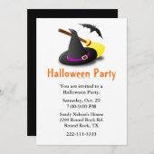 Cute Halloween Party Invitation (Devant / Derrière)