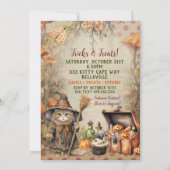 Cute Halloween Party Invitation Kaart (Achterkant)