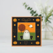 Cute Halloween Party-uitnodigingen Kaart (Staand voorkant)