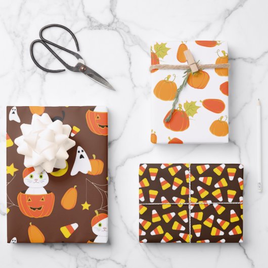 Cute Halloween patronen Inpakpapier Vel (Voorkant)