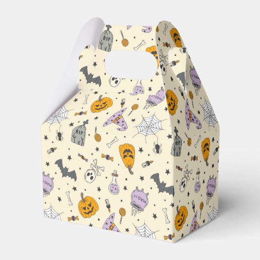 Cute Halloween Pattern Bedankdoosjes (Voorkant Zijde)
