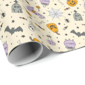 Cute Halloween Pattern Cadeaupapier (Rol Hoek)