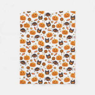 Cute Halloween Pattern Illustratie Fleece Deken