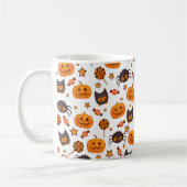 Cute Halloween Pattern Illustratie Koffiemok (Links)