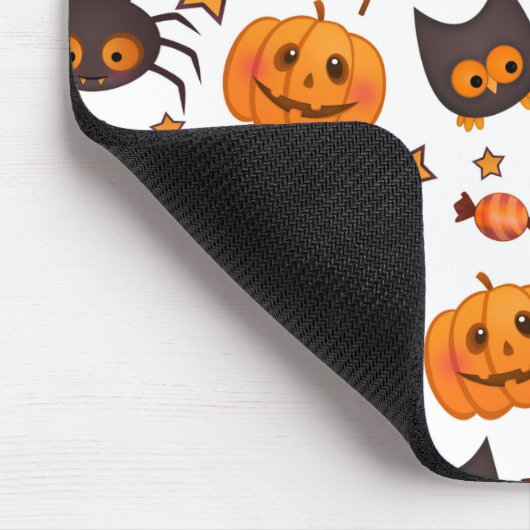 Cute Halloween Pattern Illustratie Muismat (Hoek)