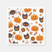 Cute Halloween Pattern Illustratie Servet (Voorkant)
