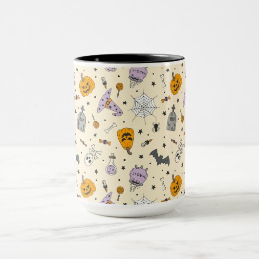 Cute Halloween Pattern Mok (Midden)