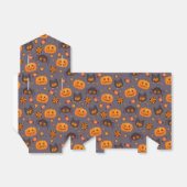 Cute Halloween Pattern Paarse Achtergrond Bedankdoosjes (Uitgevouwen)