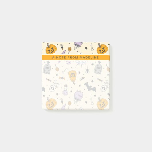 Cute Halloween Pattern Post-it® Notes (Voorkant)