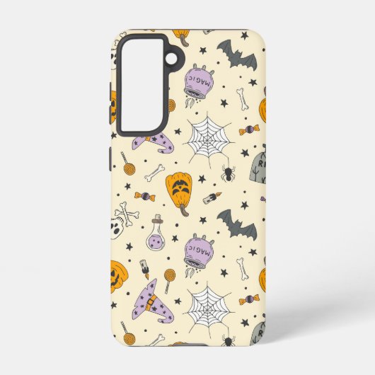 Cute Halloween Pattern Samsung Galaxy Hoesje (Achterkant)