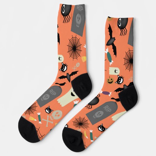 Cute Halloween Pattern Sokken (Links)