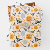 Cute Halloween Pattern Wrapping Paper Sheet Sets. (In situ)