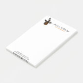 Cute Halloween-pompoen met bakvleugels Post-it® Notes (Schuin)