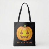 Cute Halloween pompoen met Trick or treat tekst Draagtas (Voorkant)