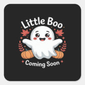 Cute Halloween Pregnancy Announcement Vierkante Sticker (Voorkant)
