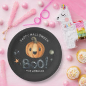 Cute halloween pumpkin boscript papieren bordje (Feest)