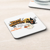Cute Halloween Pumpkin Coaster – Kid-Friendly Spoo Bier Onderzetter (Linkerzijde)