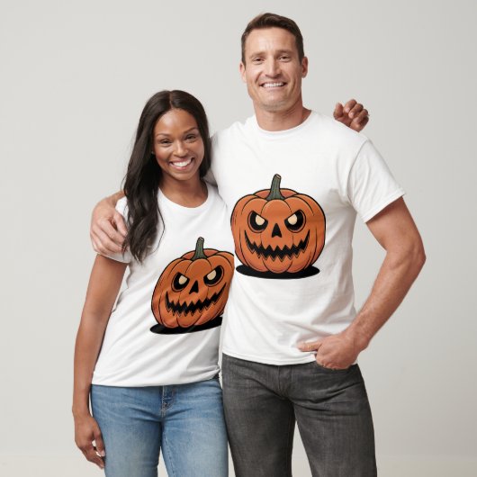Cute Halloween Pumpkin Couple T-Shirt (Unisexe)