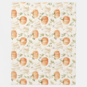 Cute Halloween Pumpkin Ghost Fleece Deken (Voorkant)