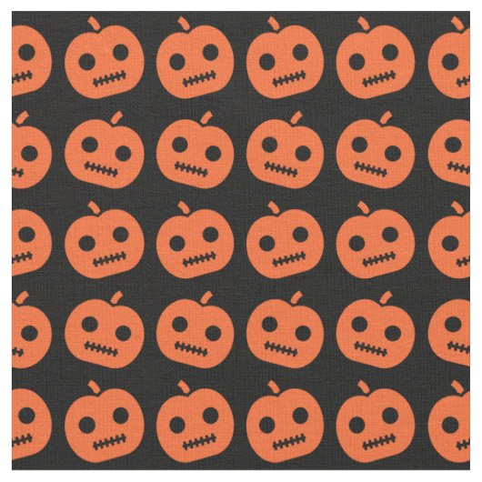 Cute Halloween Pumpkin Pattern Stof (Close Up)