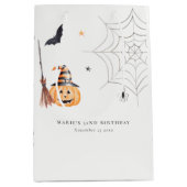 Cute Halloween Pumpkin Spiderweb Elke dag Medium Cadeauzakje (Voorkant)