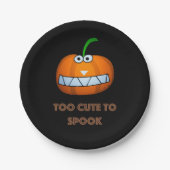 cute Halloween pumpkin with funny face Papieren Bordje (Voorkant)