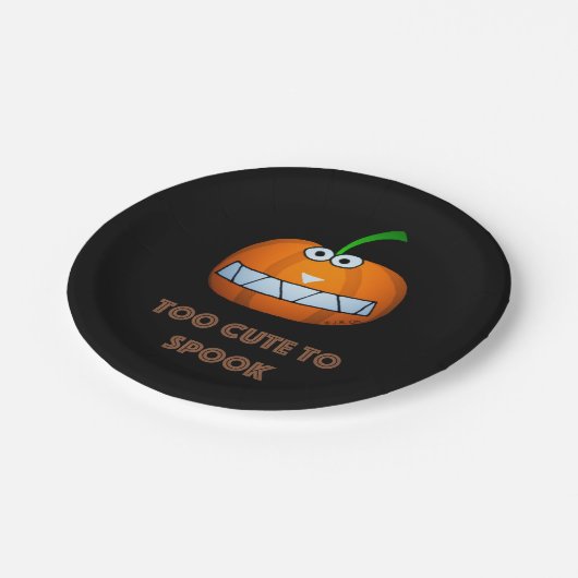 cute Halloween pumpkin with funny face Papieren Bordje (Gekanteld)