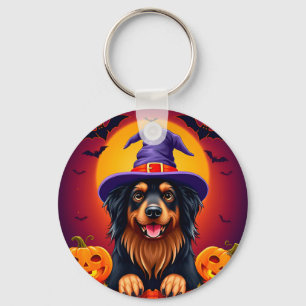 Cute Halloween Puppy Design Sleutelhanger