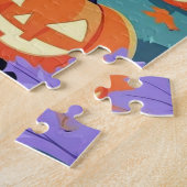 Cute Halloween Puzzle – Haunted House, Ghosts Legpuzzel (Zijkant)