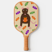 Cute Halloween Rat and Pumpkin Pickleball Paddle (Voorkant)