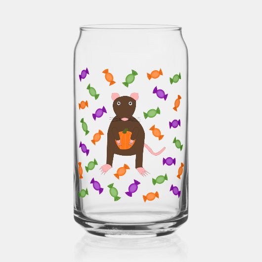 Cute Halloween Rat et Citrouille (Recto)