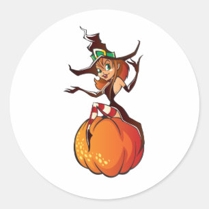 Cute Halloween Ronde Sticker