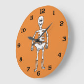 Cute Halloween Skeleton Grote Klok (Hoek)