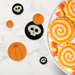 Cute Halloween Skull Citrouille Party Confetti